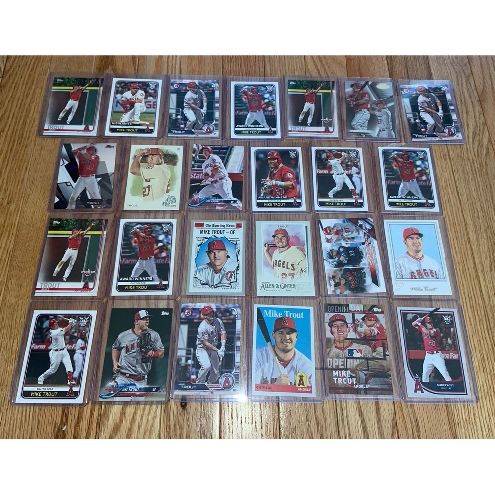 Mike Trout Baseball Card‎ Bundle Lot x25 2018-2020 Los Angeles Angels